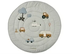 Liewood vehicles dove blue mix aktivitetstæppe Gitta